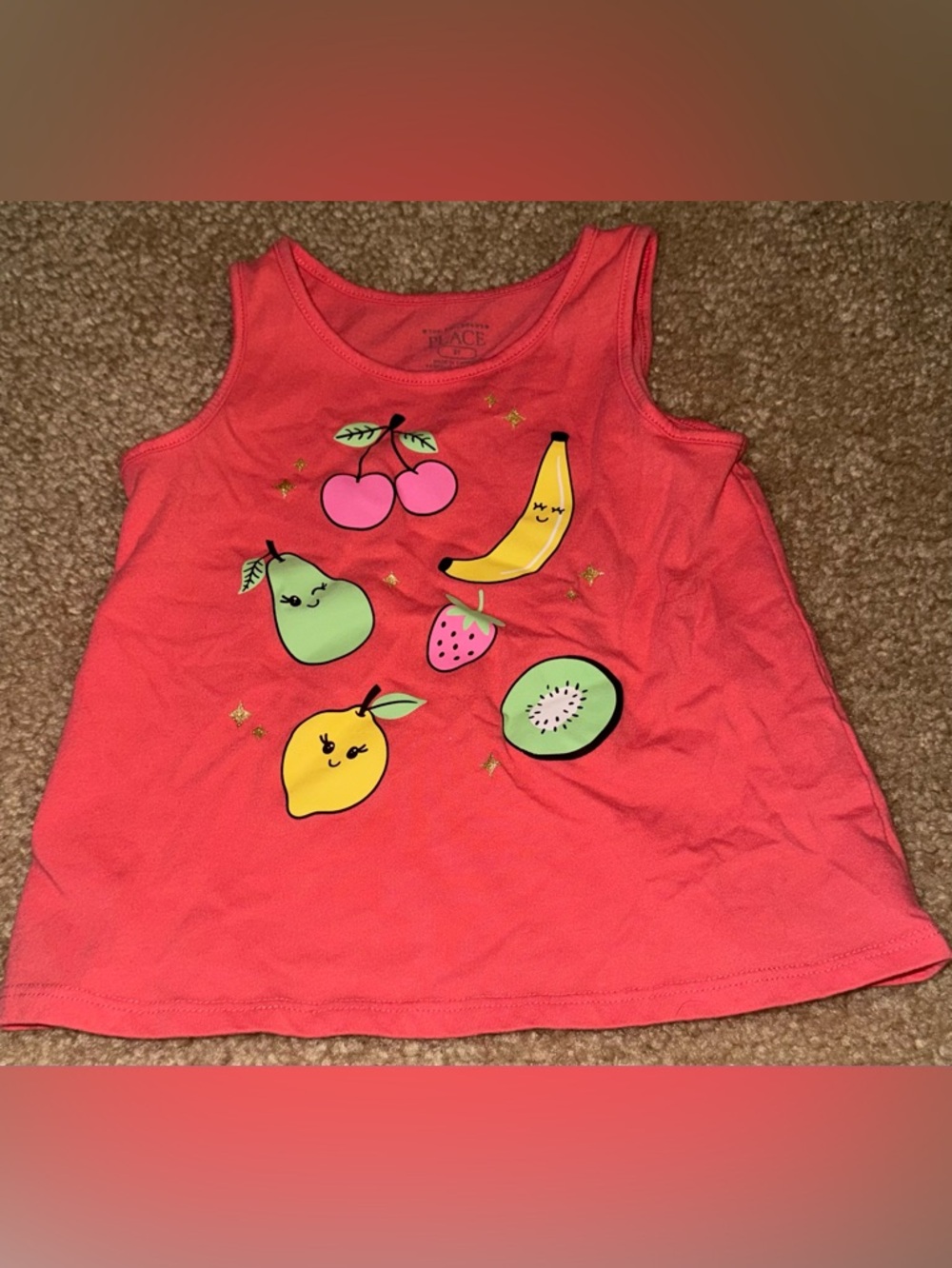The Children's Place Coral Fruit Print Tank Top